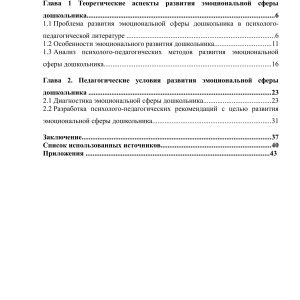 Развитие эмоциональной сферы дошкольника